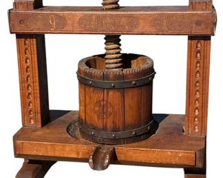 Antique French Wine Press

