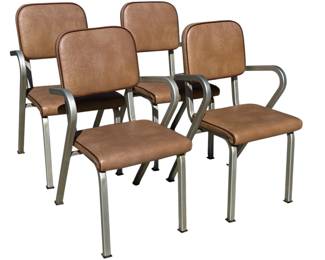 Set of 4 Aluminum Armchairs, GOODFORM
