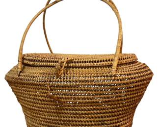 Vintage Boho Wicker Basket

