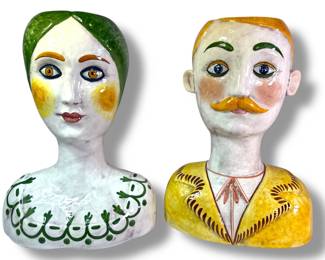 A Set of Substantial HORCHOW Bust Vases
