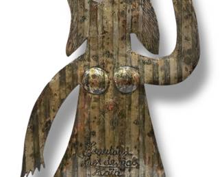 GEORGES LIAUTAUD (Haitian, 1899-1991) Metalwork Nude Woman Sculpture
