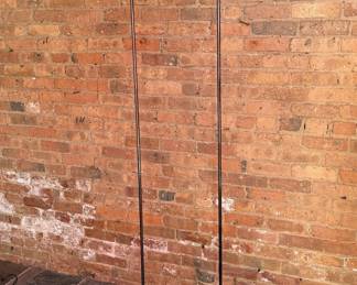 A Pair of ROBERT SONNEMAN Smoked Chrome "Torchiere" Floor Lamps
