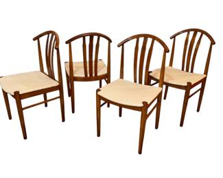 CARL-EWERT EKSTROM for JOHNSON & SONER Teak Dining Chairs, Set of Four
