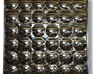 Mid Century Chrome Bubble Mirror
