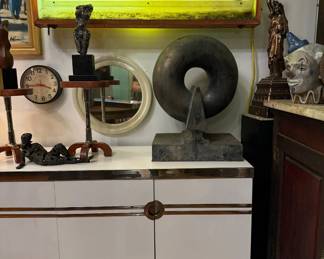 Substantial Biomorphic Abstract Iron & Bronze Sculpture
