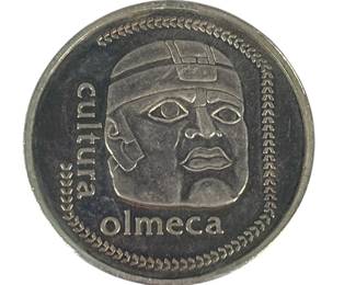 A Mexican Cultura Olmeca .999 Silver Commemorative Coin
