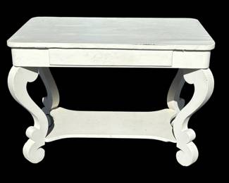 A 1910's White Library Table

