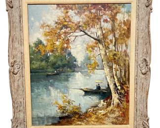Painting of a River Scene, PIERRE DURANT
