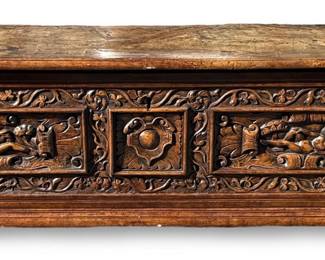 An English 19th C. Gothic Coffer
