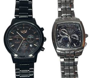Two Mens Watches, CITIZEN Moon Phase, LIGE
