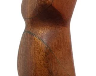 Abstract Mid Century Biomorphic Wood Sculpture
