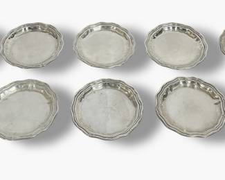 Collection 800 Silver Coaster Trays, Ten
