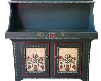 Swedish Hand Painted Dry Sink
