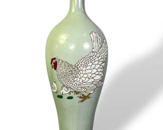 Large Chinese Chicken Vase
