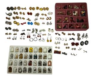 Collection Vintage Women's Earrings, Some Sterling Silver