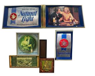 Collection of Vintage ANHEUSER BUSCH Beer Advertising Signs