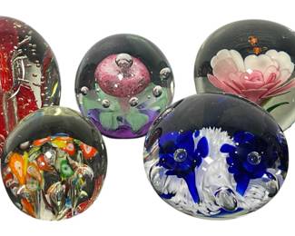 Collection of Art Glass Paperweights, JOE RICE