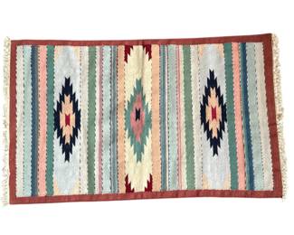 Handwoven Southwestern Style Kilim Rug