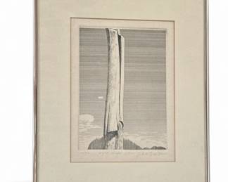 A 1977 TCHAH-SUP KIM "Right Angle" Etching