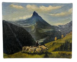 A Landscape Oil Painting Signed, M. STUEL