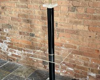 Mid Century Lucite Floor Lamp / Side Table
