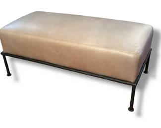 A Hammered Iron Modernist Bench