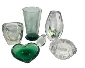 Collection of Cut Crystal & Art Glass, ORREFORS, BACCARAT, VICKE LINDSTRAND