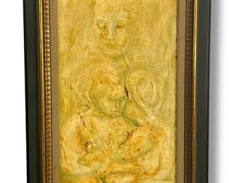 1965 CAMERON REICHENBERGER Oil Painting of Mother & Child