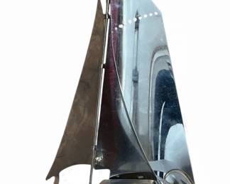 An Art Deco Chrome Sailboat Lamp