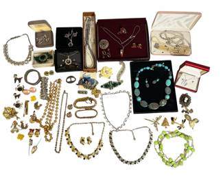 Collection of Vintage Costume Jewelry, Figural Brooches