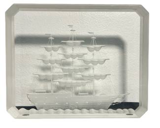 RONALD FOX Carved Lucite Sculpture