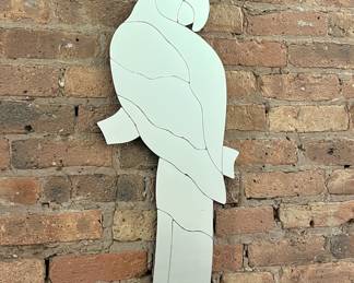 Mid Century Figural Parrot Mirror