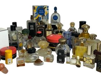 Large Collection of Vintage Perfume Bottles, YSL, CHANEL, PALOMA PICASSO