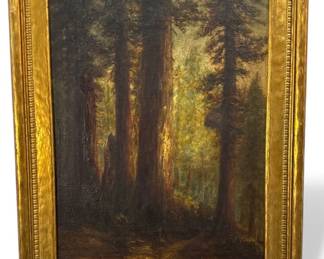 1930s F. E. WILHELM Forest Scene Painting