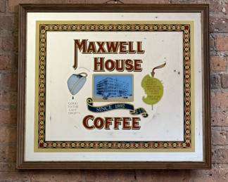 Vintage MAXWELL HOUSE Coffee Advertising Mirror