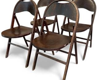 Set of Four THONET "B751" Folding Chairs