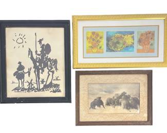 Three Infamous Prints, VAN GOGH, PICASSO, SCHENCK