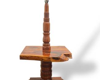 Mid Century Live Edge Floor Lamp