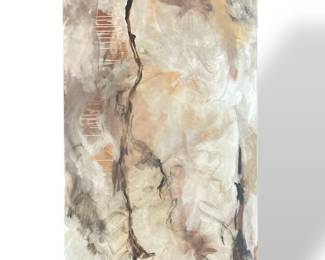 72" Mid Century Style Abstract Oil Painting, K.F. PRYOR