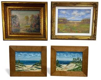 Gallery Wall of Landscape Paintings, 1930s-1970s