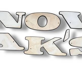 Large Retro Bubble Font "Novak's" Vintage Advertising Lettering