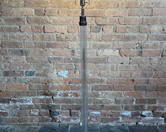 A Karl Springer Style Lucite & Chrome Floor Lamp
