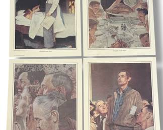 Four NORMAN ROCKWELL Prints, The Four Freedoms