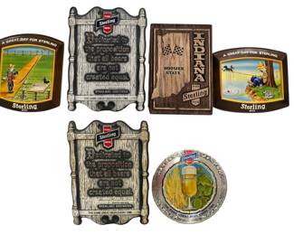 Collection of Vintage 1970s STERLING Beer Advertising Signs