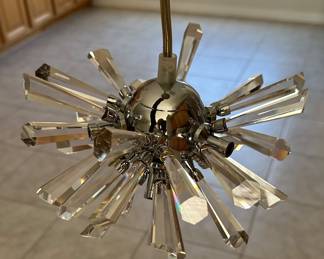 Vintage acrylic spud pendant light