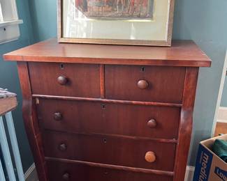 Vintage six-drawer dresser.