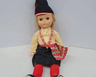	Blonde Doll with Traditional Outfit