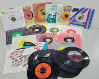	45 RPM Vinyl Records in Sleeves