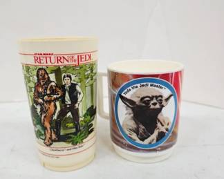 	Two Star Wars Plastic Mugs