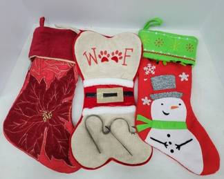 Christmas Stocking Trio with Various Designs